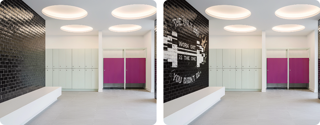 Changing Room Statement Wall | Tile Graphic Artwork